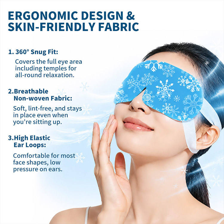 Ice Compress Eye Mask Hydrogel Cooling Eye Patch With Ectoin Soothing Eye Skin Care Custom Logo OEM ODM