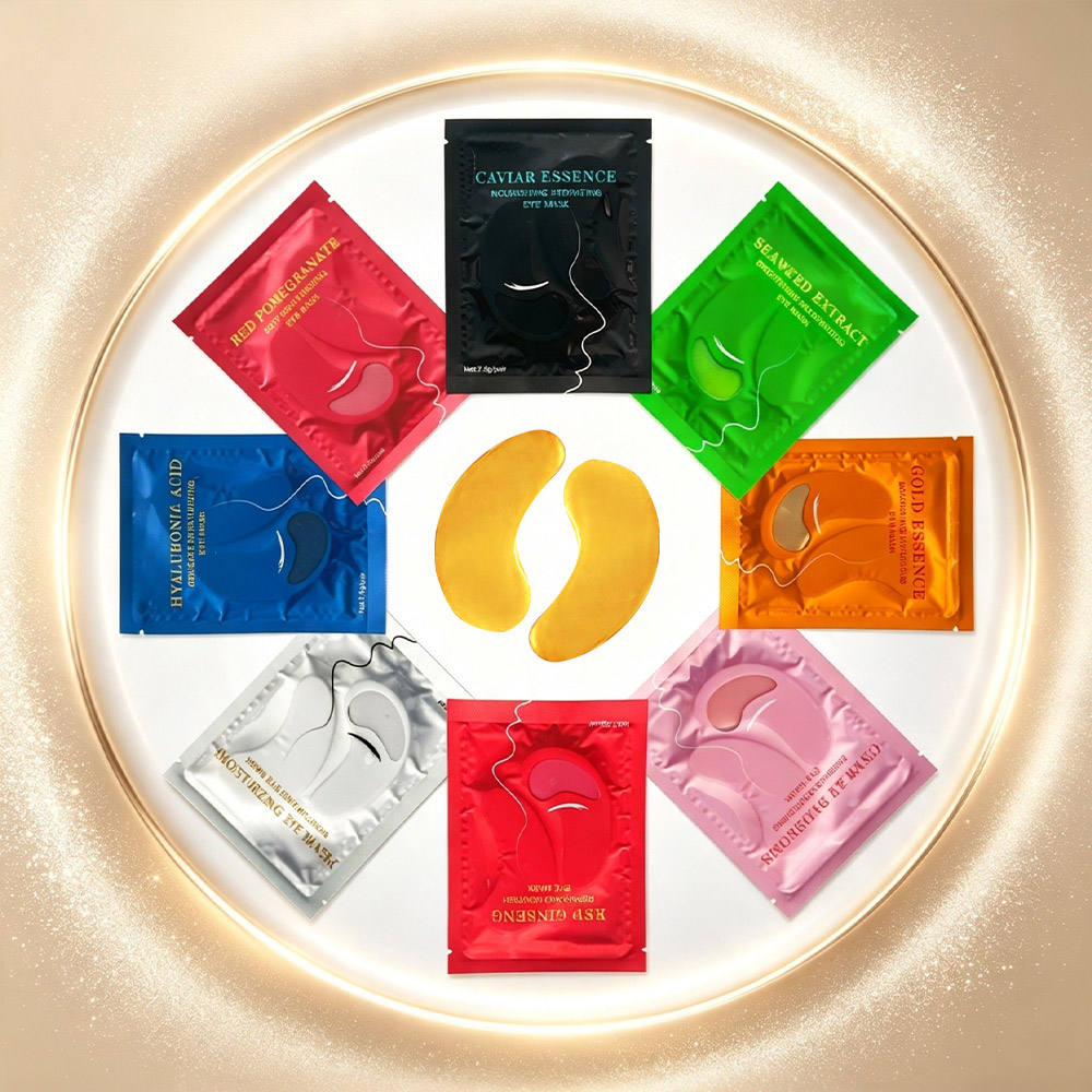 Custom Crystal Collagen Eye Patch Disposable Gel Eye Care Sheet Multiple Color Option Bulk Private Label Custom Service