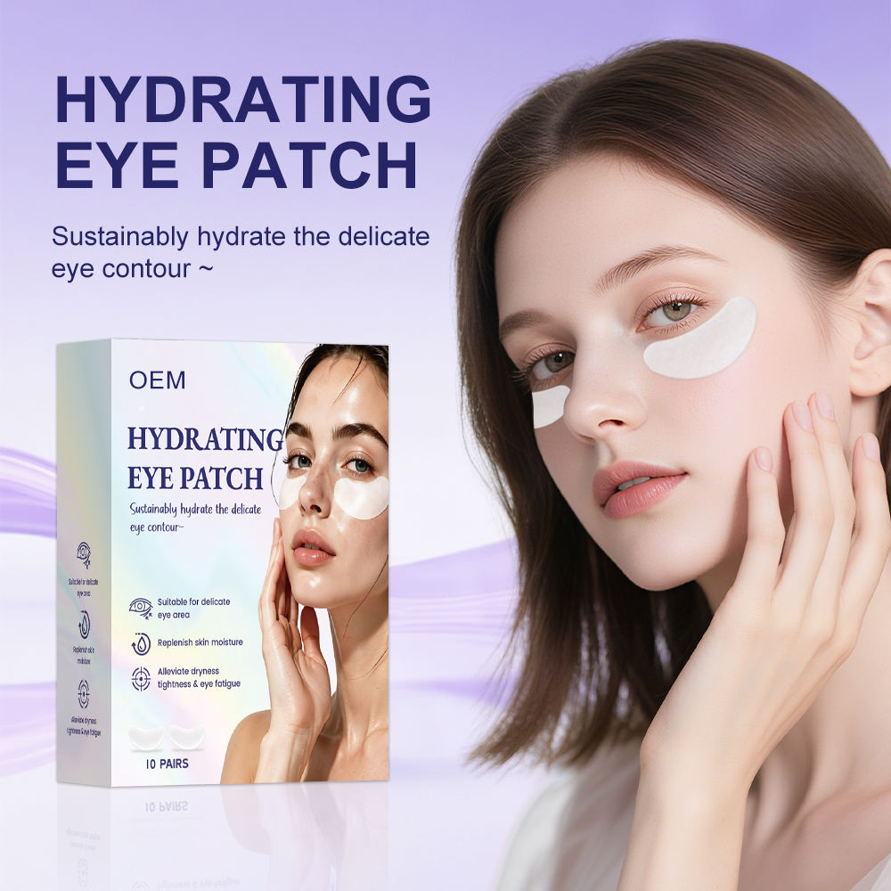 Private Label Hydrogel Eye Mask Patches 10 Pairs 32x65mm Collagen Anti-Puffiness for Tired Eyes All Skin Types OEM