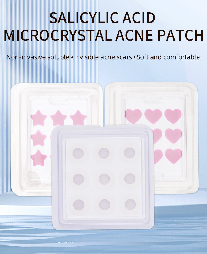 OEM ODM Salicylic Acid Soluble Microcrystal Skin Care Patch Star Heart Round Shape Facial Skin Patch Private Label Custom Logo No reviews yet