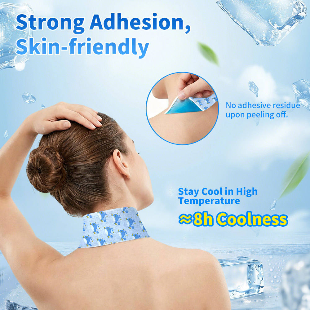Neck Cooling Sticker Patch Outdoor Sports Instant Cooling Long-Lasting Cooling Effect Neck Cooling Patch