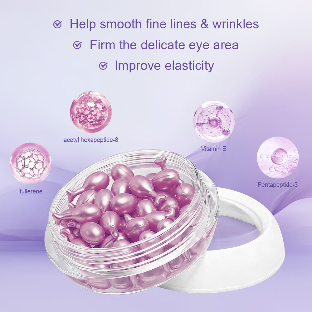 OEM Anti-Wrinkle Peptide Face Care Capsule Serum-with Acetyl Hexapeptide-8 Vitamin C & Hyaluronic Acid CE Certified