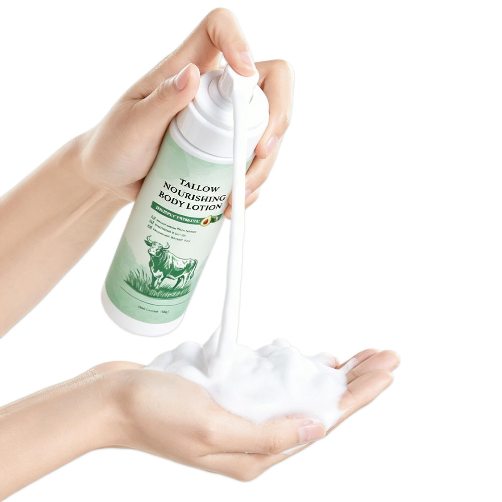 Private Label Tallow Nourishing Body Lotion Deep Hydrating Skin Care With Shea Butter Niacinamide OEM Custom Logo